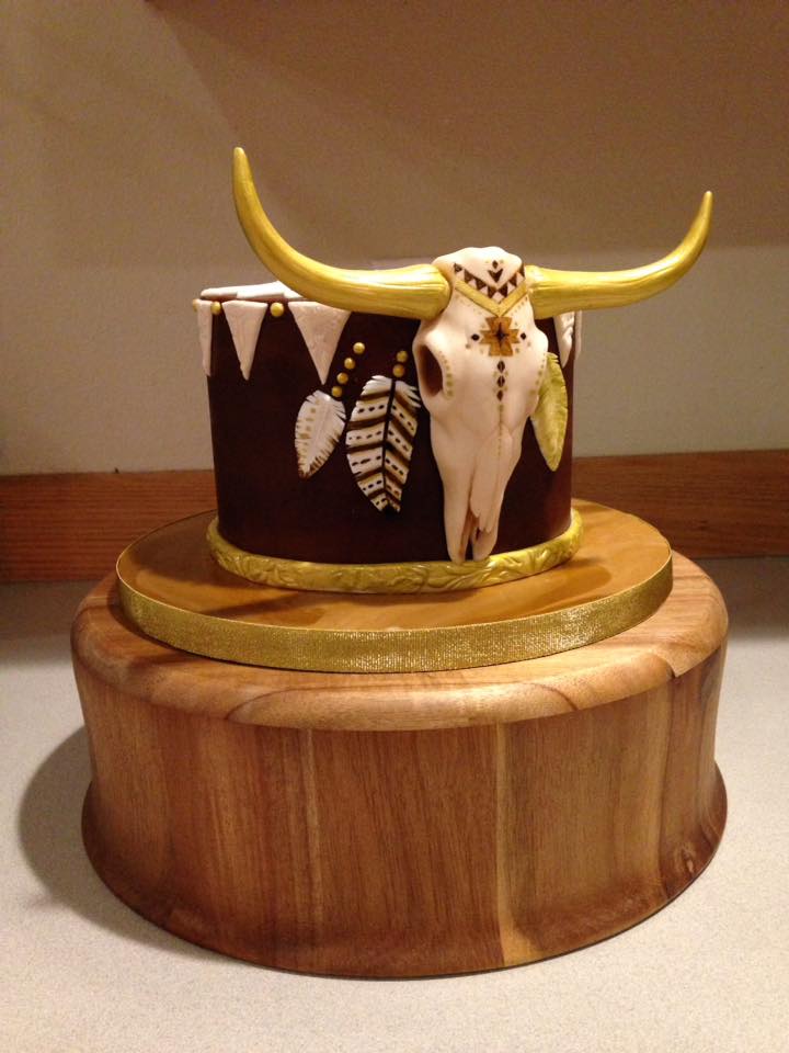 Golden Steer Skull