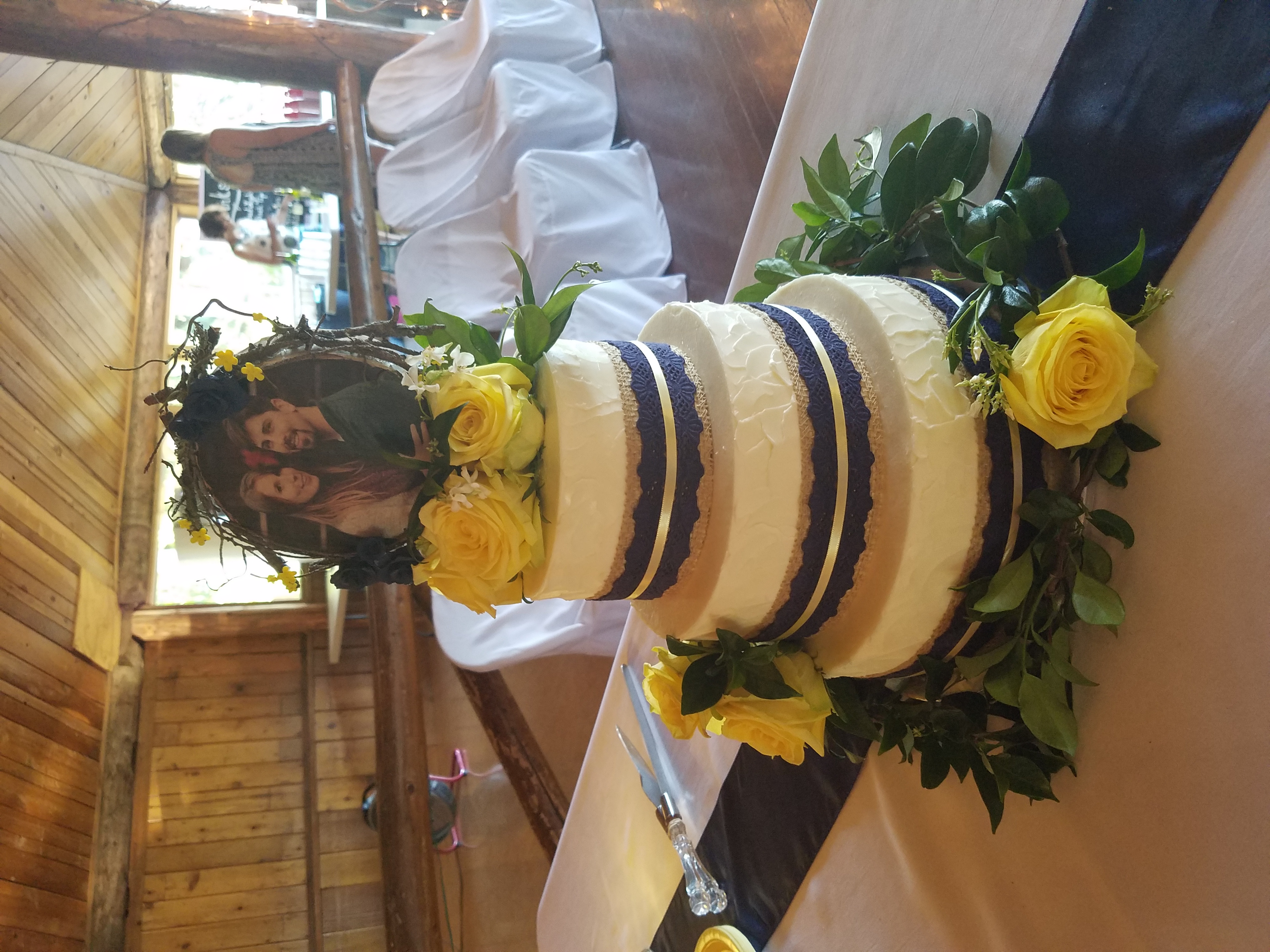Yellow and navy wedding