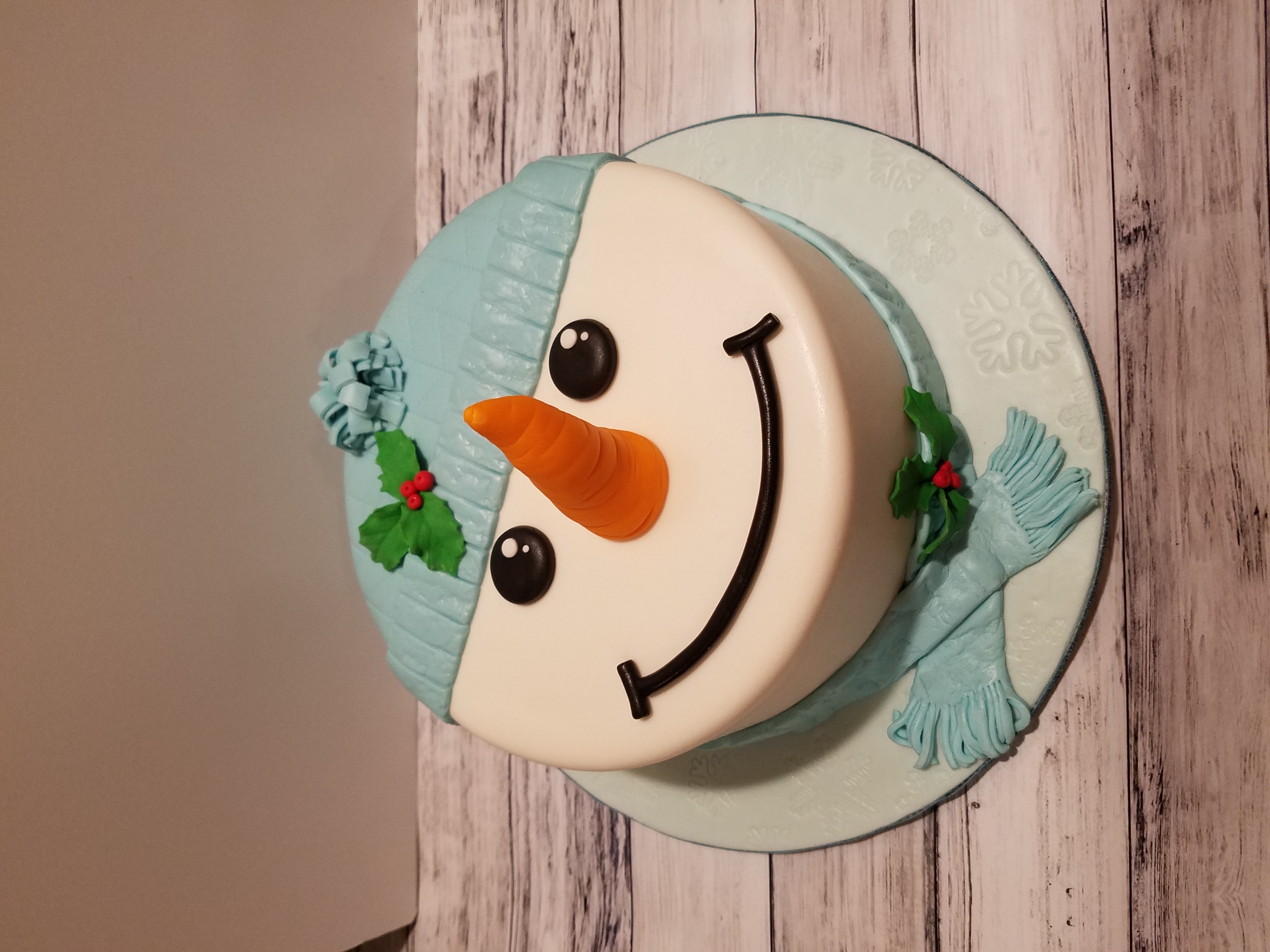 Snowman Christmas cake
