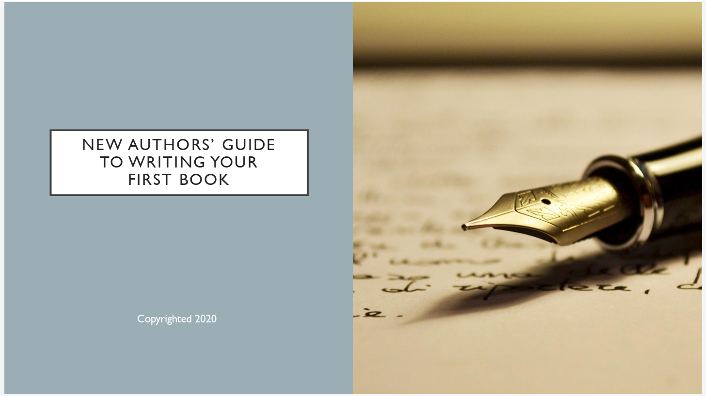 New Authors’ Guide To Writing Your First Book (Ebook)