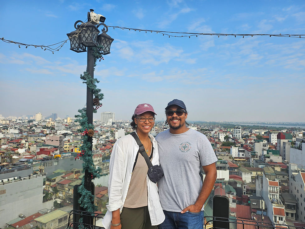 Wild views from a hotel rooftop cafe!
