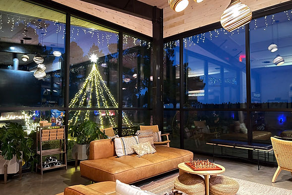 Christmas tree in the lobby