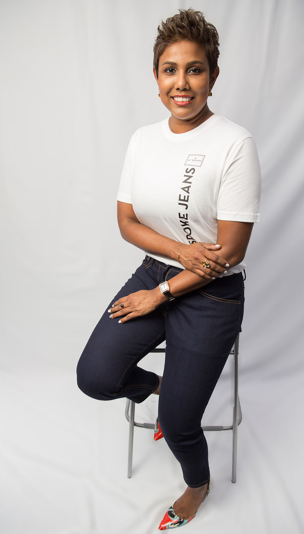 Thumbnail: Uma Thana's Classic Skinny Black Italian Denim Jeans