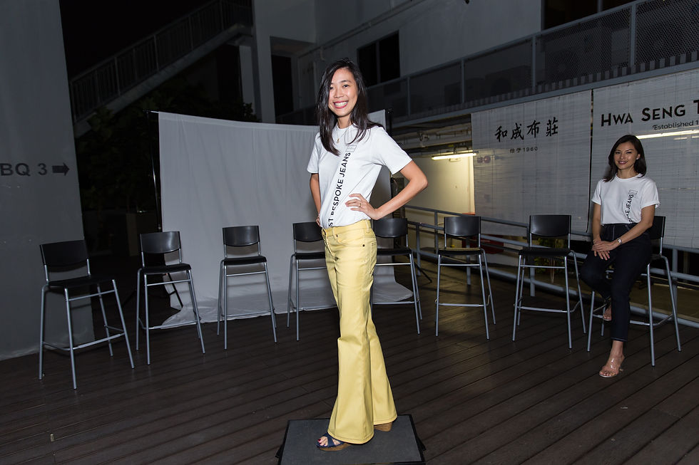 Thumbnail: Audrey's Yellow Wide-Leg Jeans