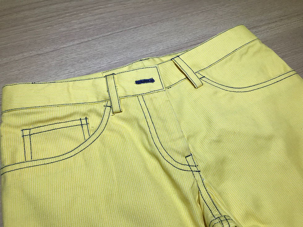Thumbnail: Audrey's Yellow Wide-Leg Jeans