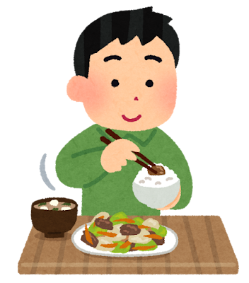 おかず多めの食事。