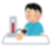 血圧を測る男性