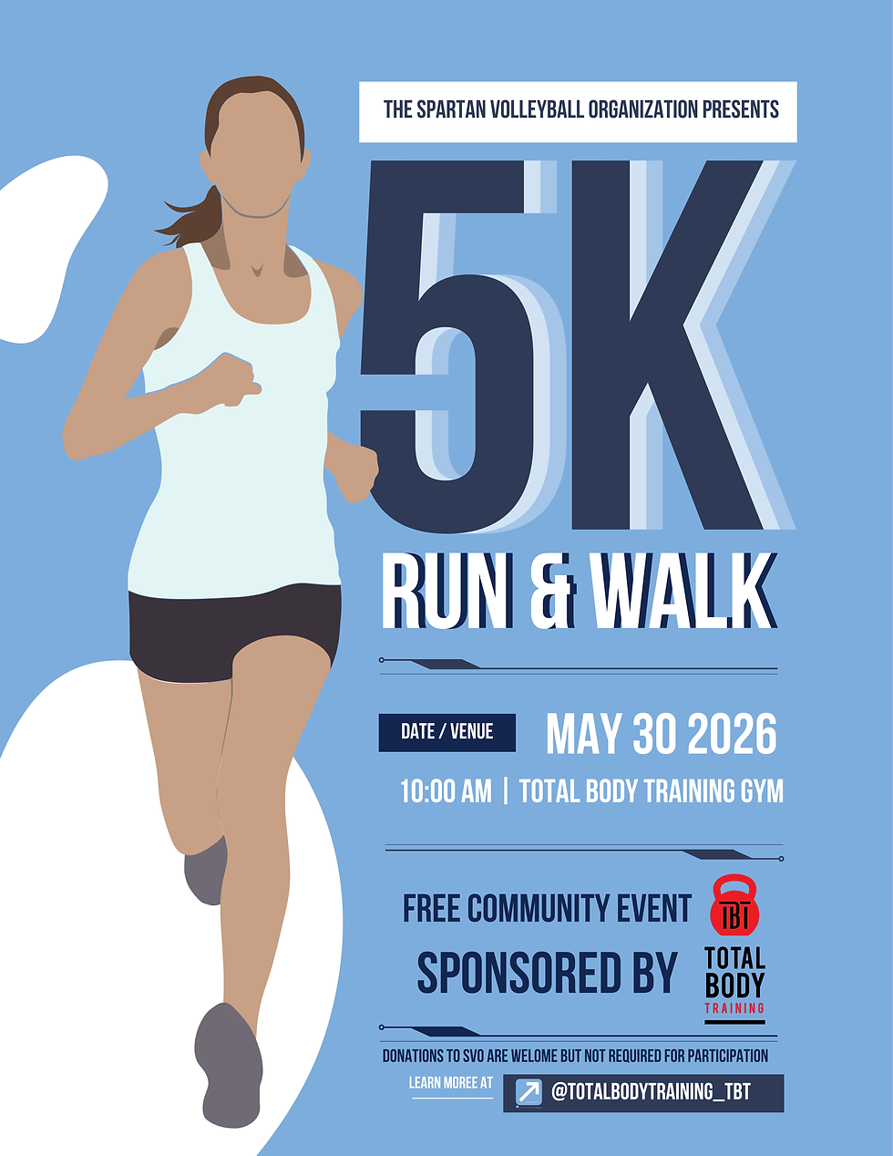 SVO 5K Run/Walk Event - Sponsored by Total Body Training