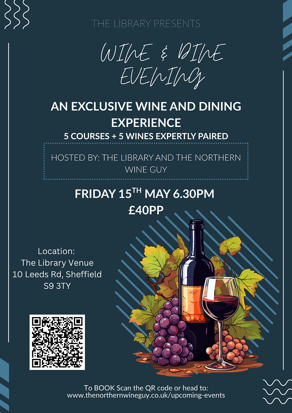 Wine and Dine Evening at the Library Venue