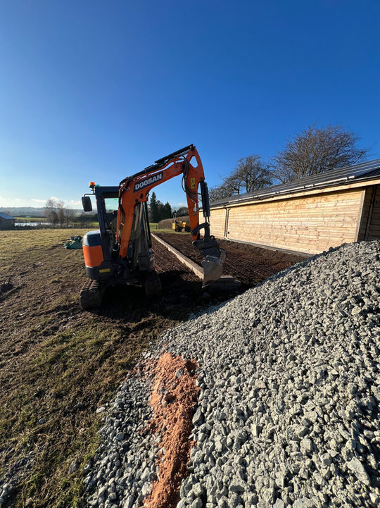 Garage extension at Dutton Hall. replaced bitumen roof with tin roof.