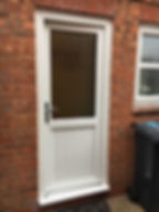 Solid ship lap panel door & UPVc door with shiplap panel & double glazed units