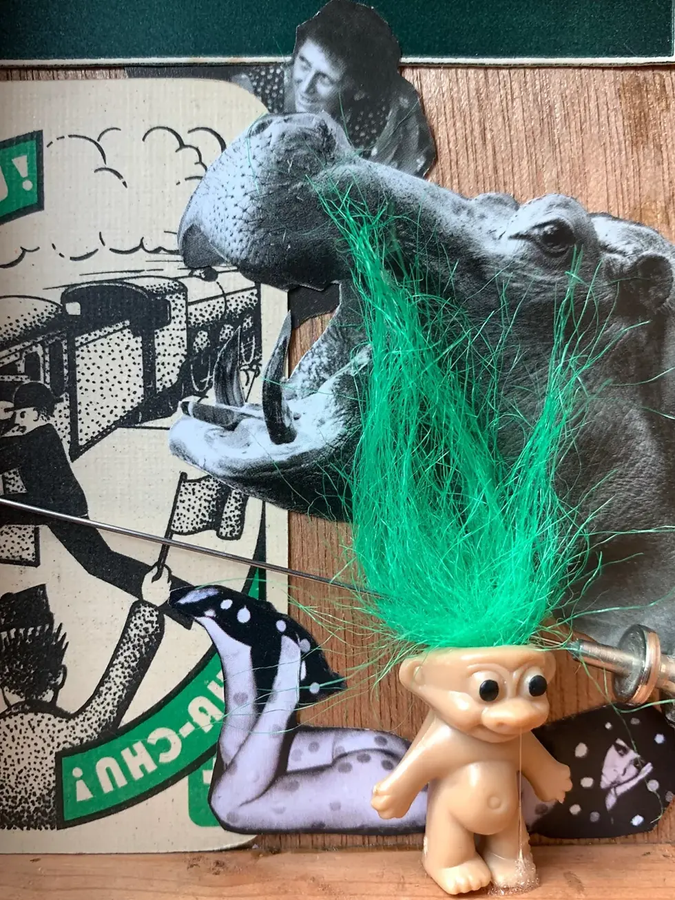 Thumbnail: Art Deco Surrealistic Shriek Chu-Chu Troll Shadow Box