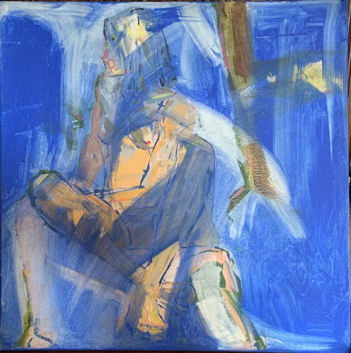 Portrait of a Female Nude In A Blue Room
