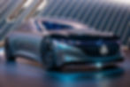 Mercedes-Benz Vision EQS luxury electric concept car reveiled at the Frankfurt IAA Motor Show 2019. FRANKFURT, GERMANY - SEP 11, 2019