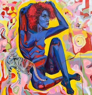Superhero Duo Acrylic Painting