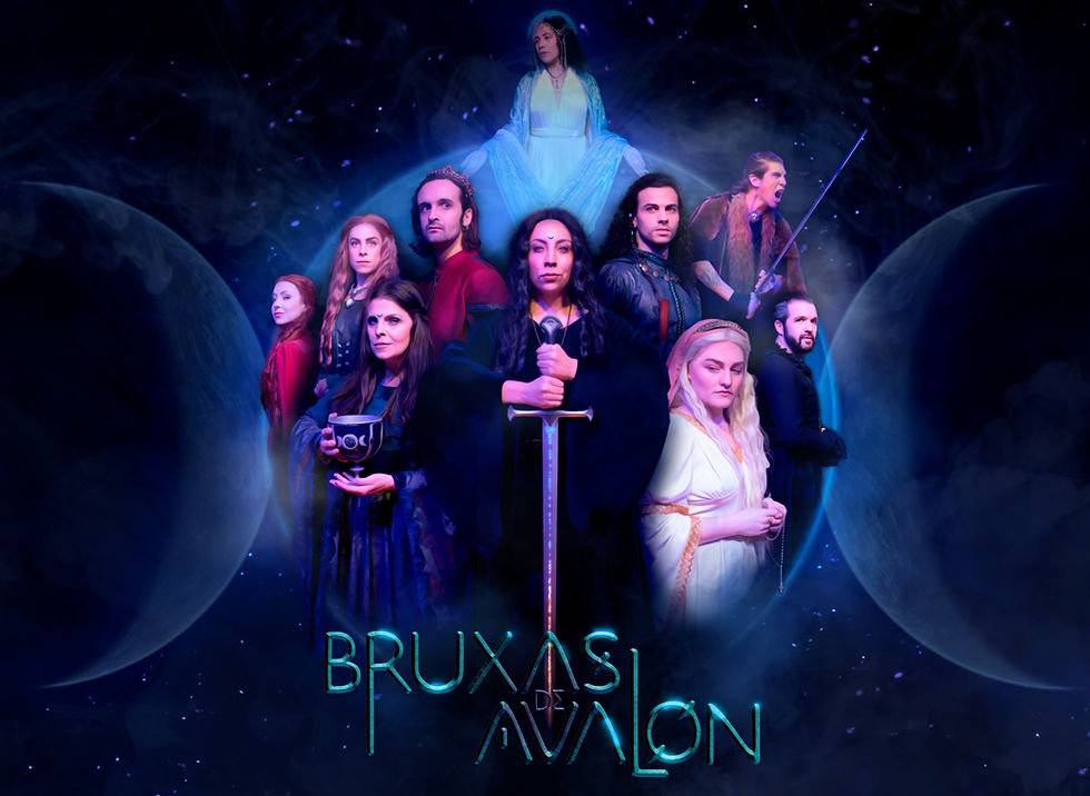 Pôstes do espetáculo mostrando o elenco protagonista.