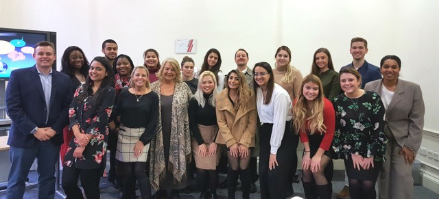 The George Mason University student group at the CIPR with their tutor Suzanne Mims, Eva Maclaine and Oshin Sharma from CIPR International.