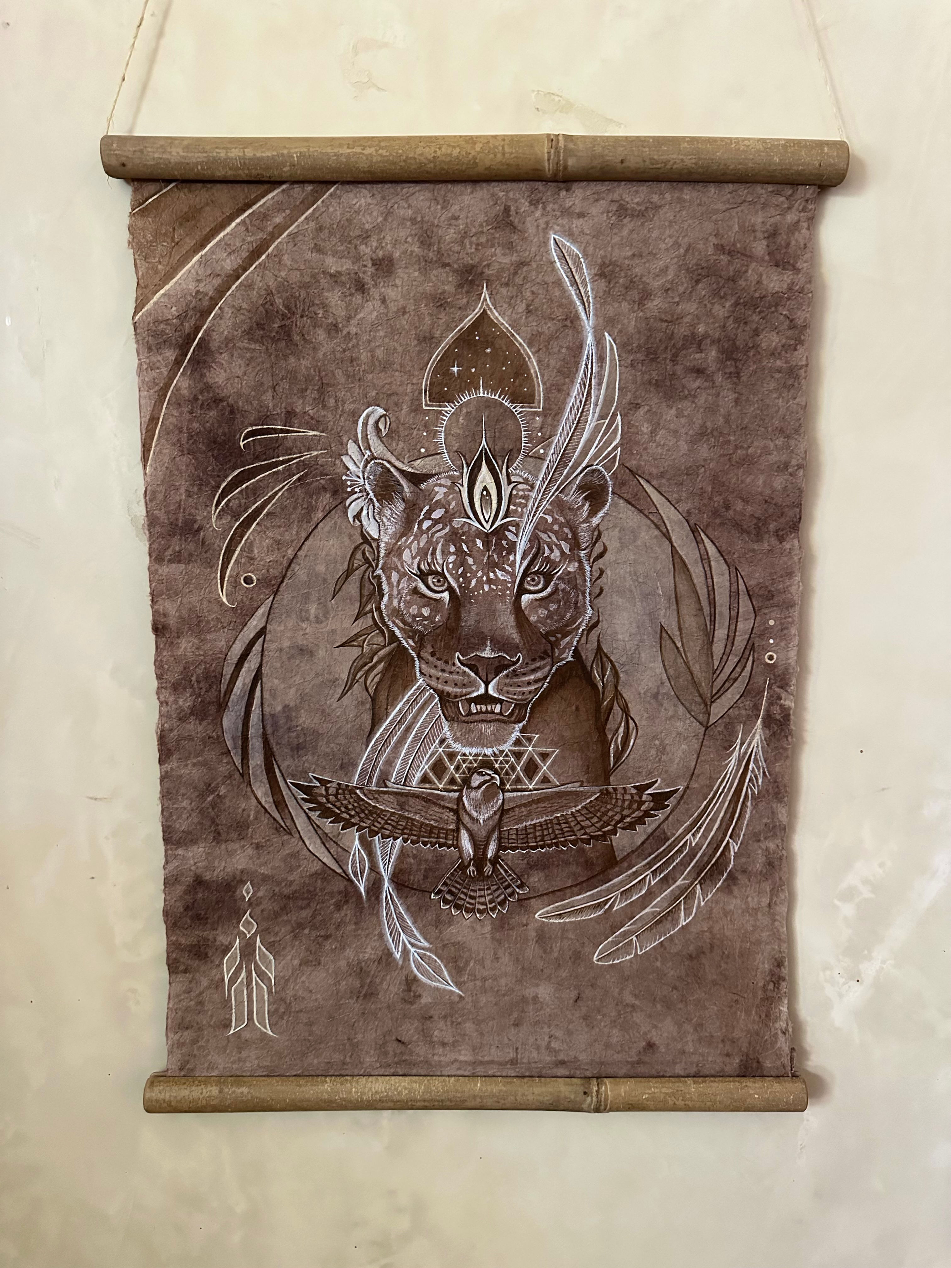 "Kingdom Within" Jaguar Medicine Original Scroll