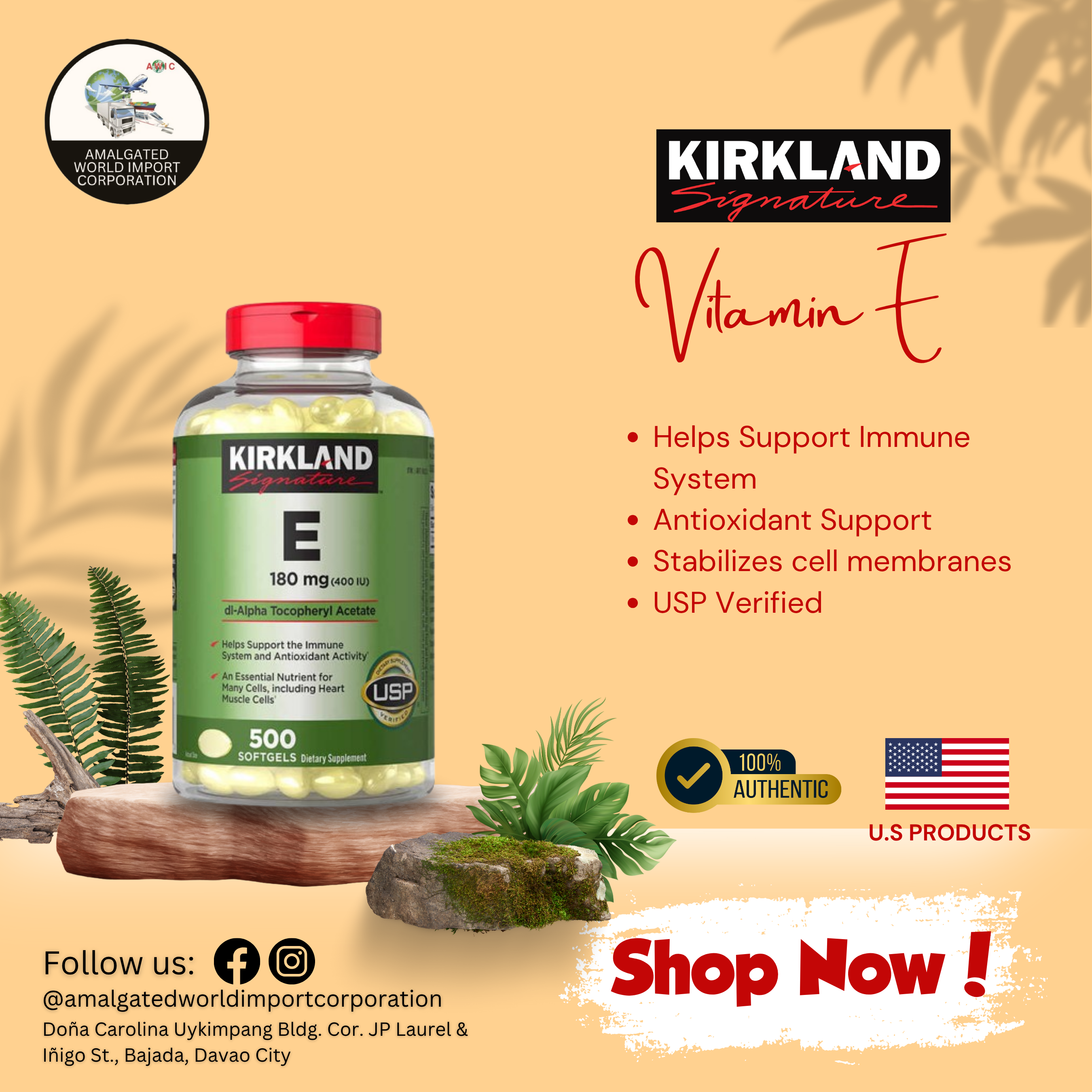 KIRKLAND SIGNATURE VITAMIN E 180MG di-Alpha Tocopheryl Acetate