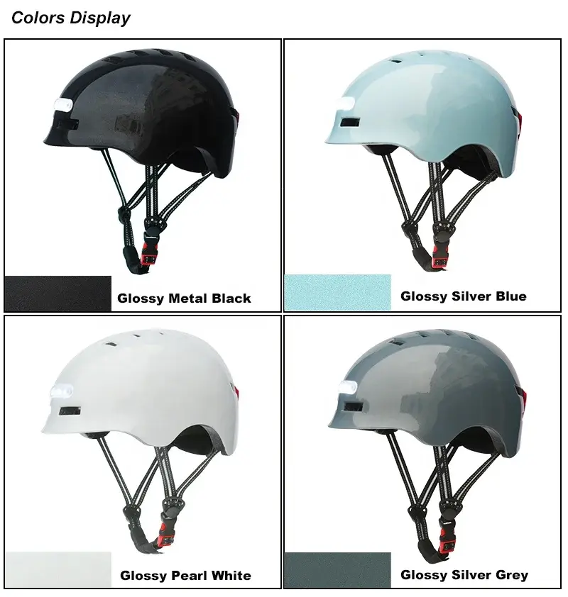 Thumbnail: Helmet for Bicycle & Scooter with LED Front and Rear Warning Protection