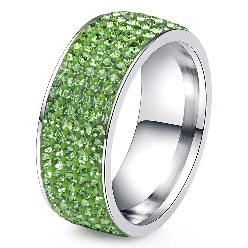 Thumbnail: Chanfar High Quality Crystal Stainless Steel Ring Multicolor Women Ring