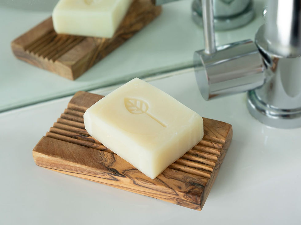 Thumbnail: Olive Wood Soap Dish - Rectangular with Grooves