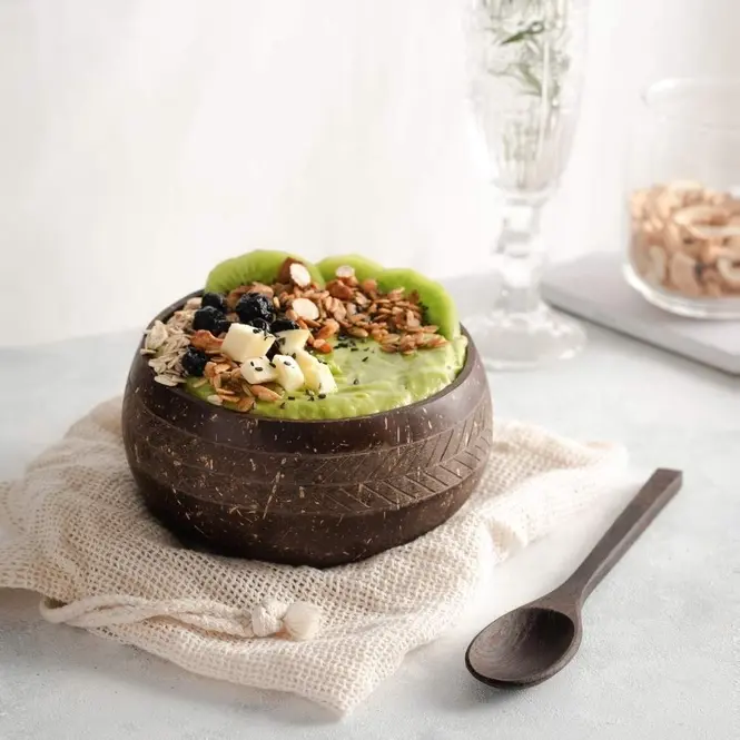 Thumbnail: Coconut Bowls - Eco Coconut Shell Bowl Set (Two Bowls)