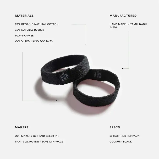 Thumbnail: Organic Cotton Hair Ties - Pack of 3