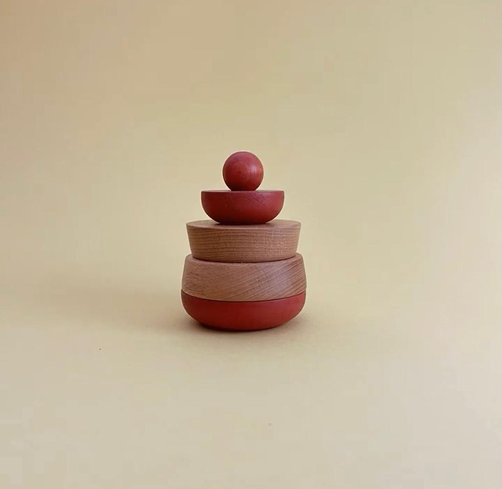الصورة المصغرة: Wooden Stacking Toy - Sour Cherry Cupcake, The Tea Club Toys