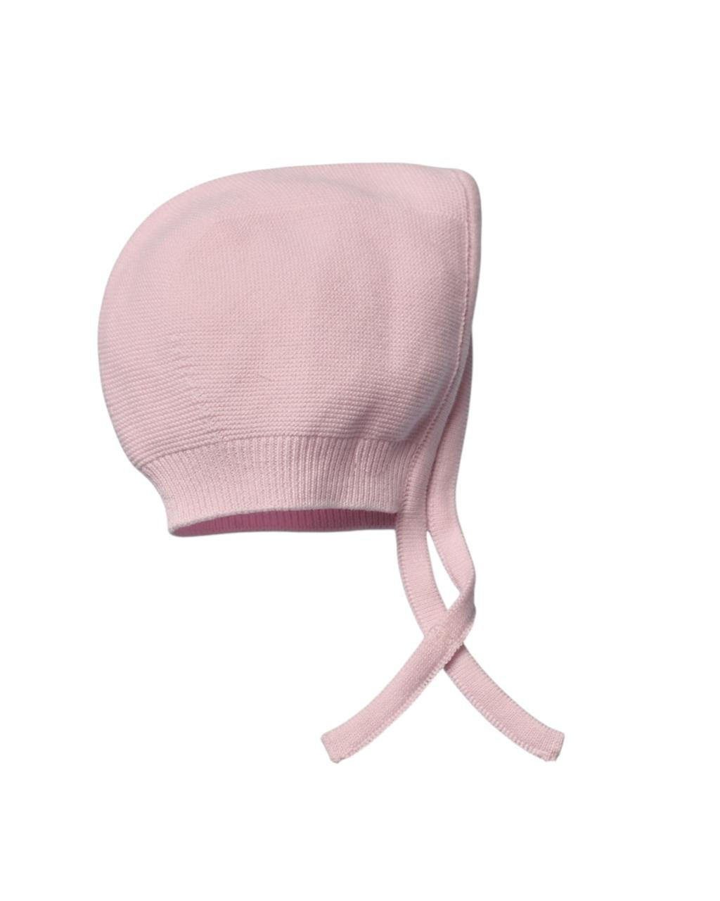 Special Organic Cotton Fine Knit Bonnet-Soft Pink, Wedoble