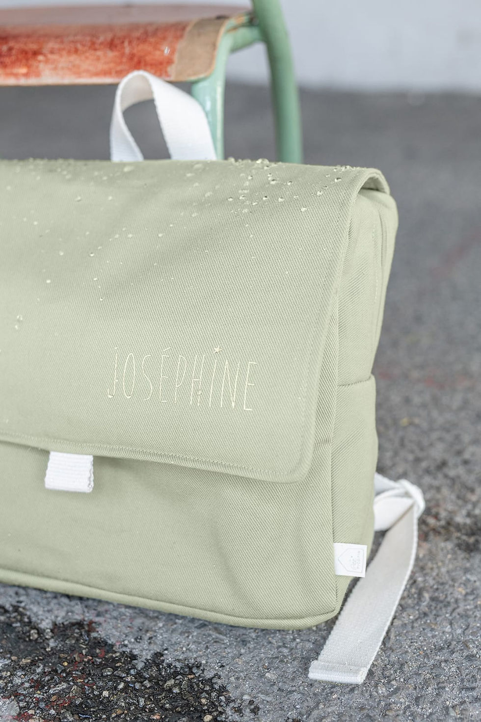 Thumbnail: Organic Cotton Preschool Satchel - Amande, Petit Picotin