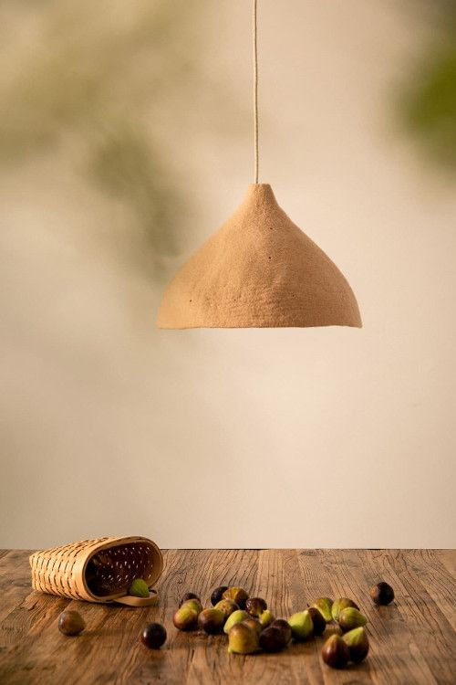 Thumbnail: Tipi Lampshade W - Felt Wool - Nude, Muskhane