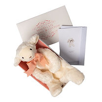Organic Lamb Comforter Toy in Gift Box - White/Pink, Maud n Lil Organ