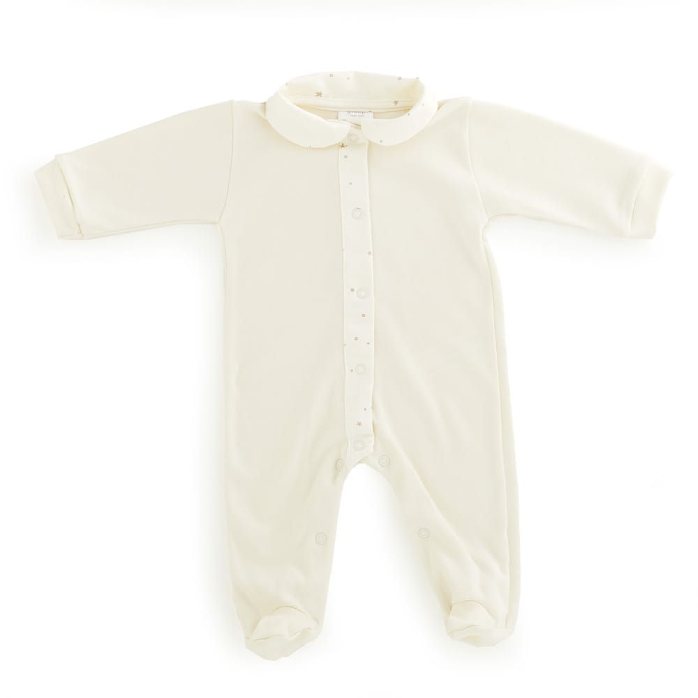 Organic Cotton Babygrow Summer - Soft Sky, Gloop