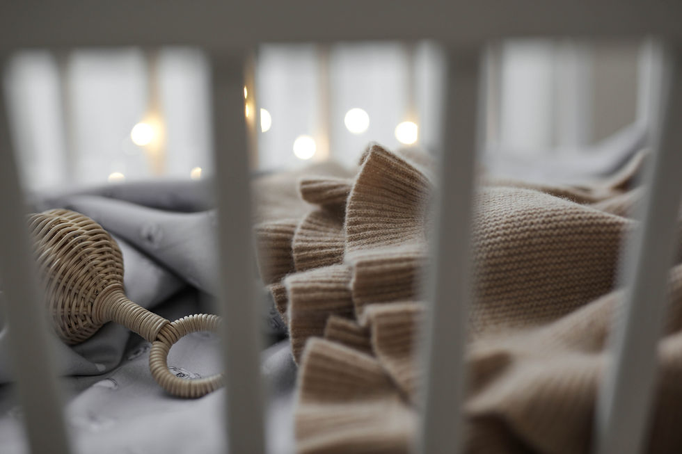 الصورة المصغرة: Organic Frill Cashmere Baby Blanket - Mocha, Ooh Noo
