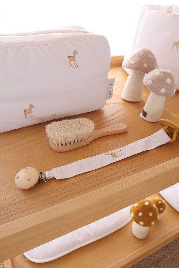 Thumbnail: Organic Fabric Pacifier Holder - Little Deer, Gloop
