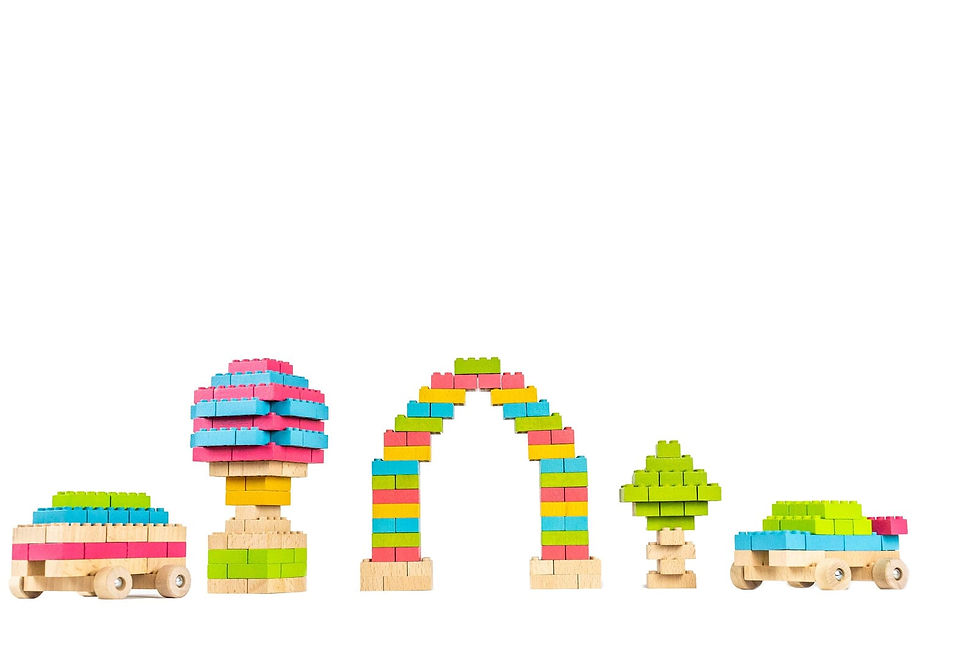 الصورة المصغرة: Eco-Bricks Color Wood 109 pcs, Once Kids