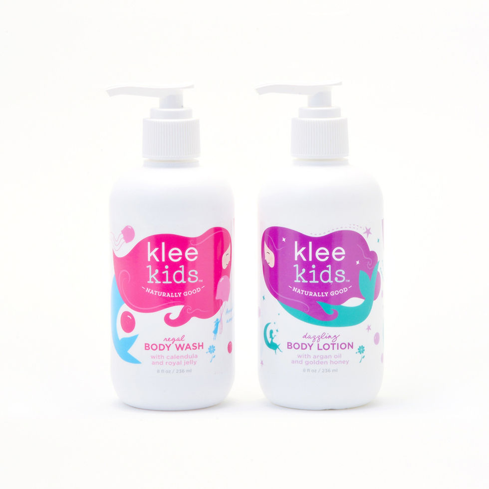 Organic Body Wash & Body Lotion Set (2x236ml), Klee Naturals