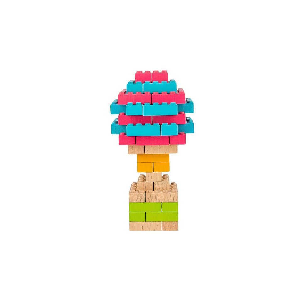 الصورة المصغرة: Eco-Bricks Color Wood 109 pcs, Once Kids