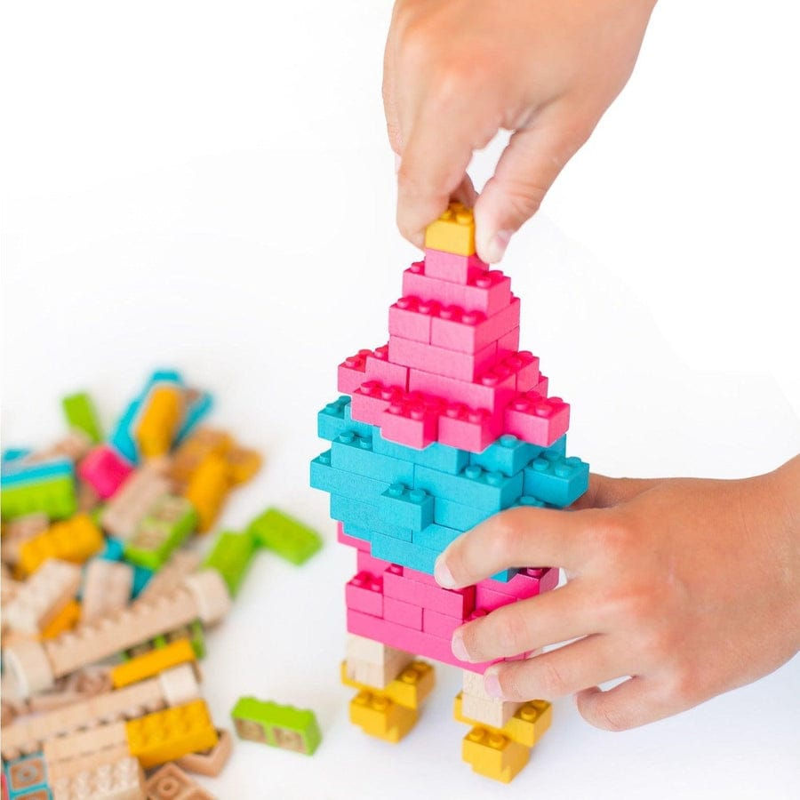 Eco-Bricks Color Wood 206 pcs, Once Kids