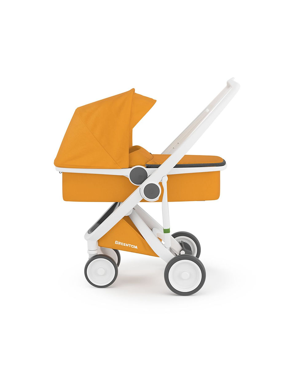 الصورة المصغرة: Eco Stroller Carrycot+Reversible Seat (2in1) White-Sunflower, Greentom