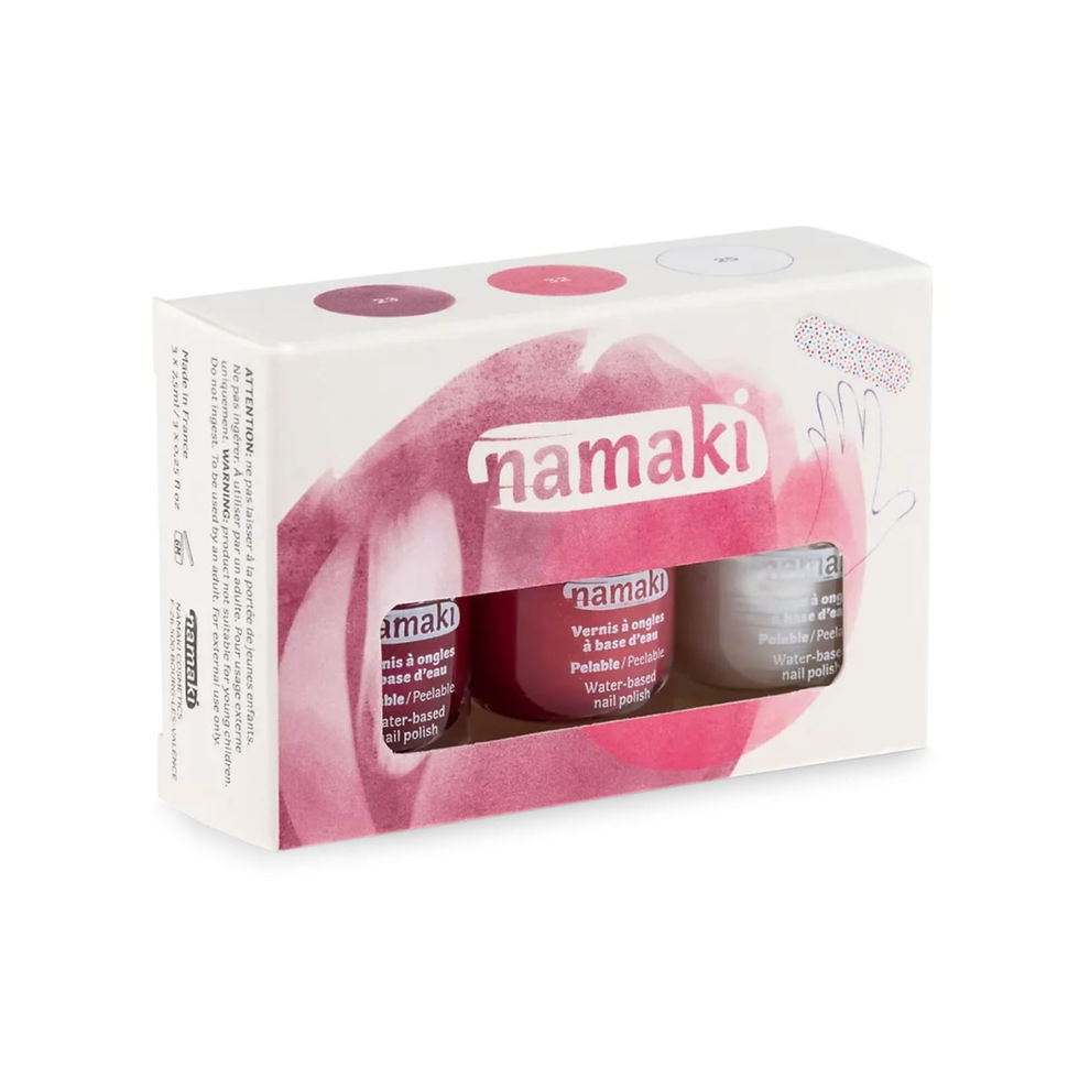 Organic Nail Polish Peelable - Fruity Sorbet (Set of 3), Namaki