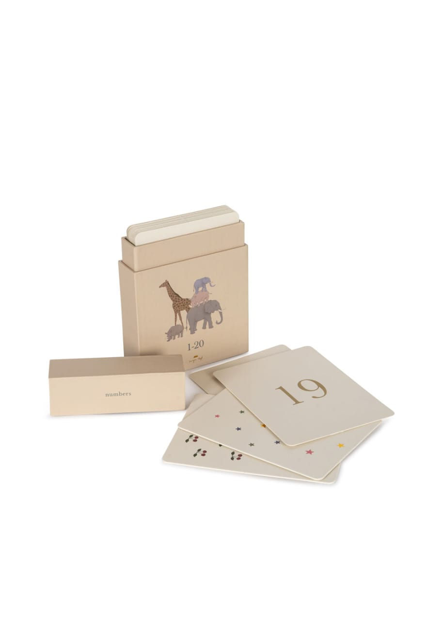 Numbers Cardboard Learning Cards, Konges Slojd