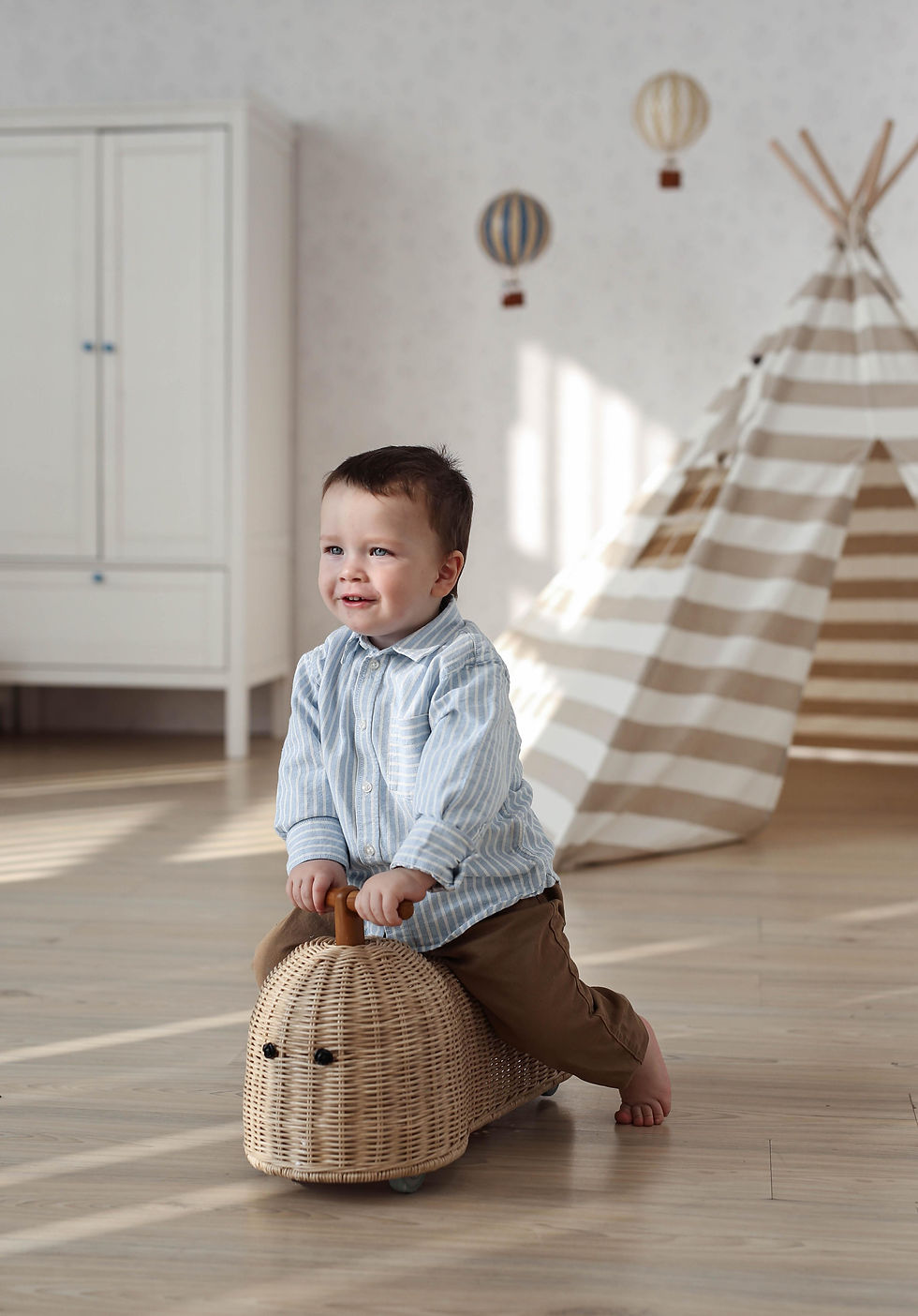 Thumbnail: Rattan Ride On Kids Scooter - Ooh Noo