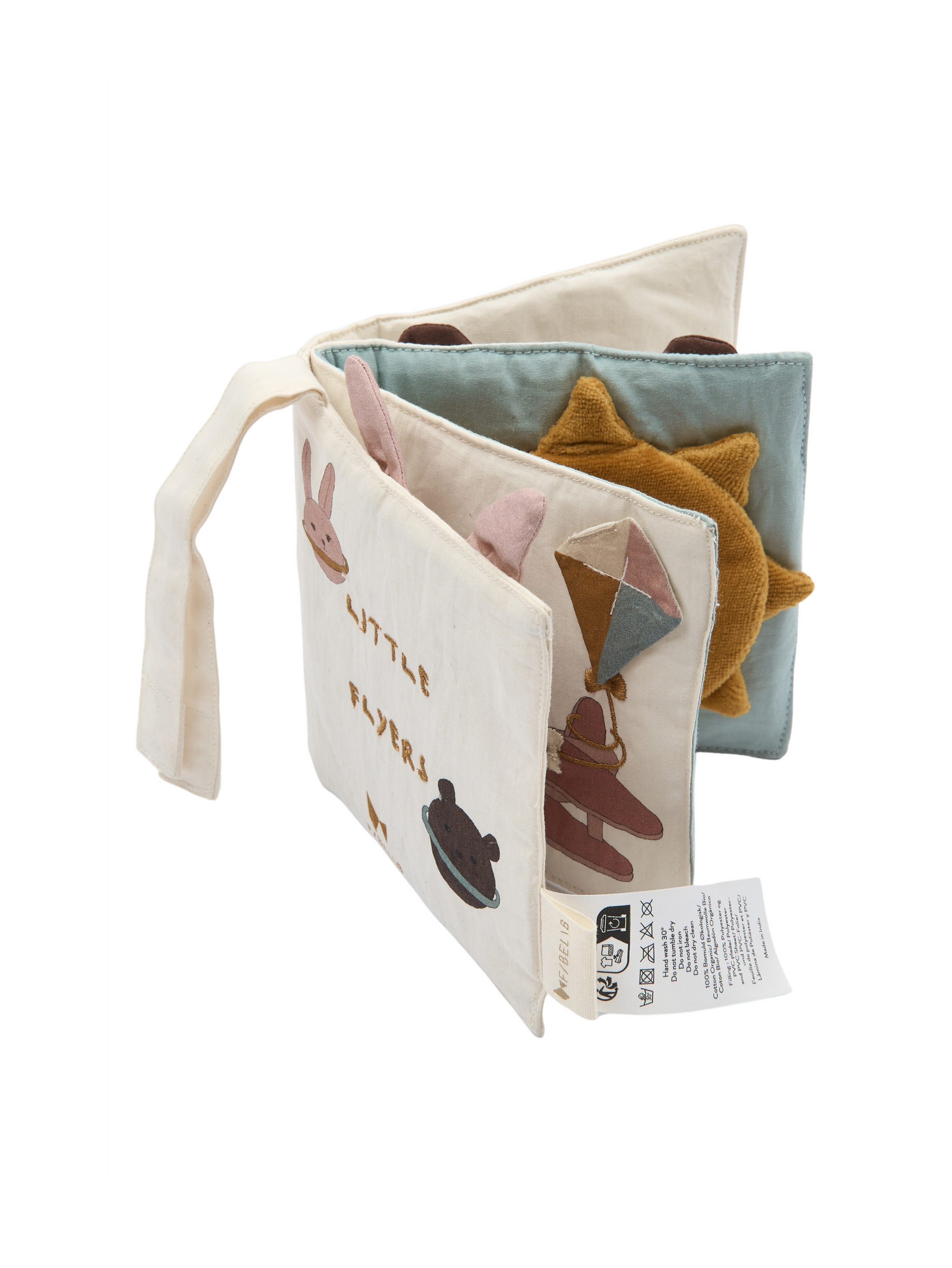 Organic Cotton Soft Baby Book - Little Flyers Bunny, Fabelab