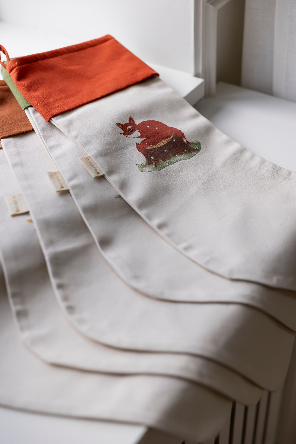 الصورة المصغرة: Organic Cotton Christmas Stocking Woodland - Fox, Fabelab