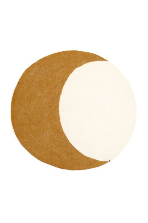 Moonlight Rug - Felt Wool - Gold-Natural, Muskhane