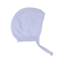 Special Organic Cotton Fine Knit Bonnet-Soft Blue, Wedoble