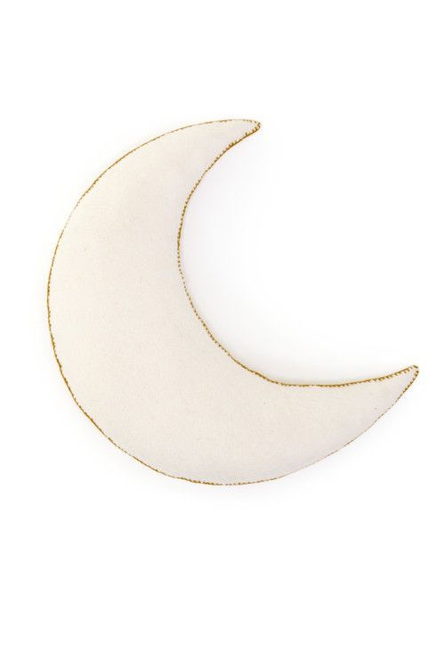 Moon Cushion - Felt Wool - Natural, Muskhane