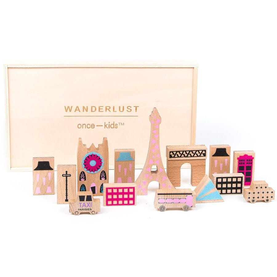 Wanderlust City Blocks - PARIS Play Set, Once Kids